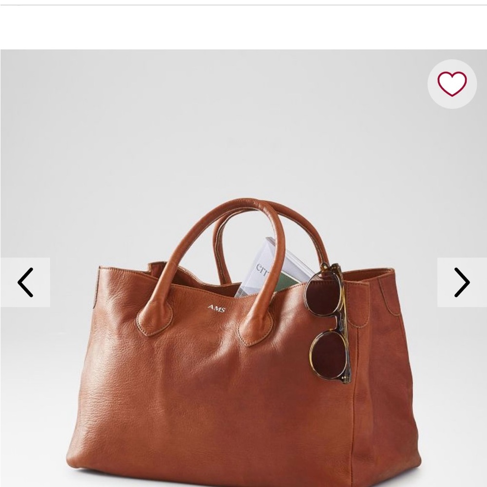 Mark & Graham Brown Leather Tote Bag